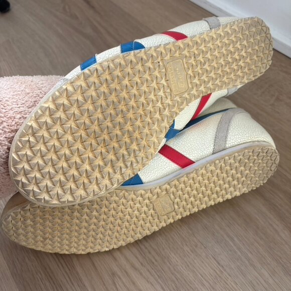 ** Onitsuka Tiger high tops Crackled Leather Sneakers Size 9.5 - Picture 7 of 8